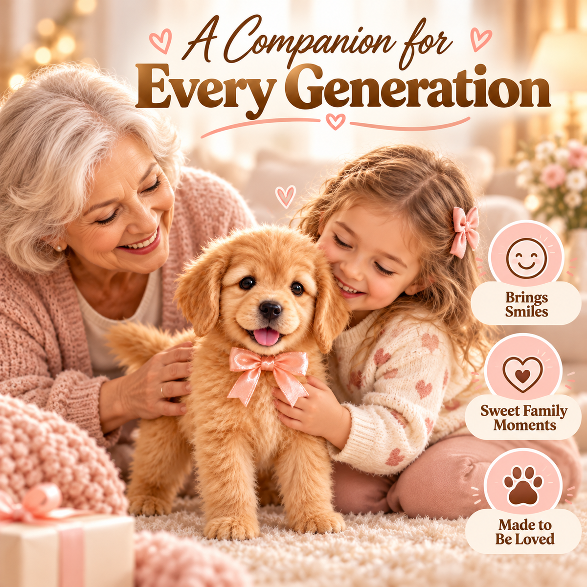 🎄49% OFF🐕🐾 Golden Buddy Realistic Golden Retriever Puppy